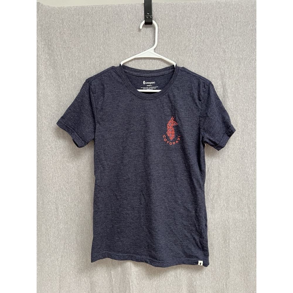 Cotopaxi Womens Sz S Llama Graphic T-Shirt Heather Gray Organic Cotton Blend